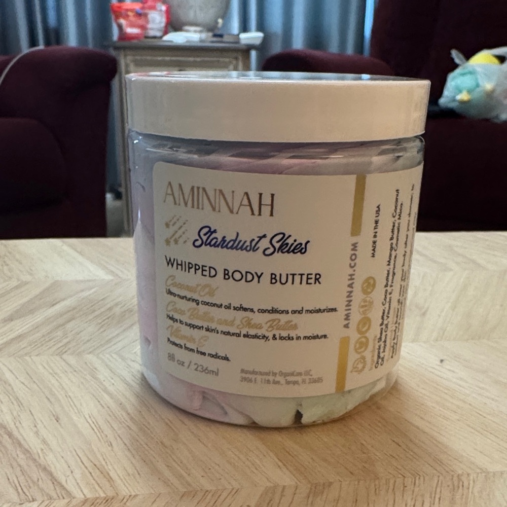 Aminnah Stardust Skies Whipped Body Butter - Pink and White